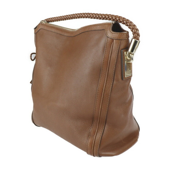 GUCCI Brown Leather Bamboo Shoulder Bag - Picture 2 of 10